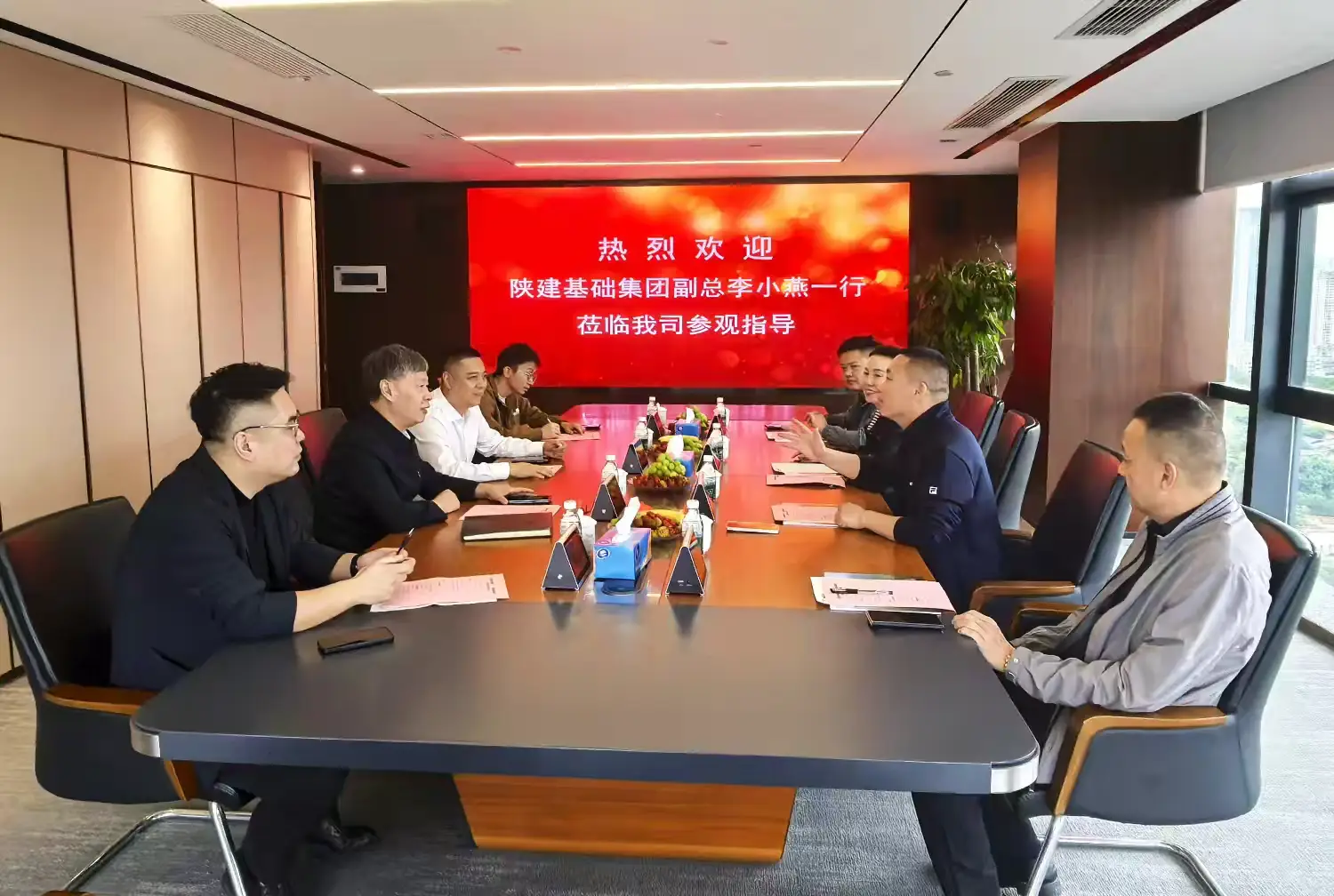 陕建基础集团莅临福建路桥集团参观指导